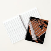 クレーン運転者ダイヤモンドプレートクレーンレンガUS地図 ノートブック (内部)