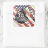 クレーン運転者北西クレーンUSAフラッグトラスト スクエアシール (バッグ)