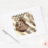 クレーン運転者北西クレーンUSAフラッグトラスト スクエアシール (封筒)