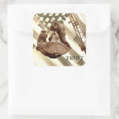 クレーン運転者北西クレーンUSAフラッグトラスト スクエアシール (バッグ)