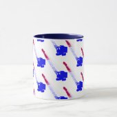 クレーン運転者北西クローラ赤白青 マグカップ (中央)