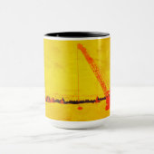 クレーン運転者氷魚釣り北西クレーン芸術 マグカップ (中央)