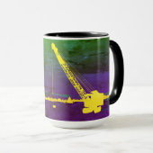 クレーン運転者氷魚釣り北西クレーン芸術 マグカップ (正面右)