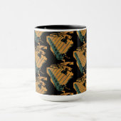 クレーン運転者米国地図ジグソーパズル運転士 マグカップ (中央)