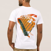 クレーン運転者米国地図ジグソーパズル運転士 Tシャツ (裏面)