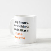 クレーン運転者音Mug コーヒーマグカップ (正面左)