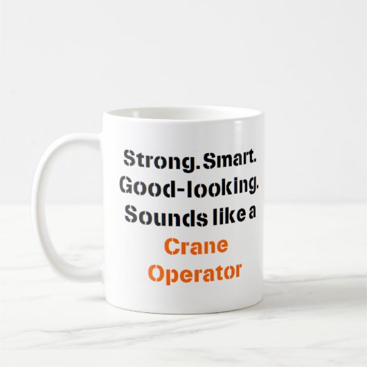 クレーン運転者音Mug コーヒーマグカップ (左)