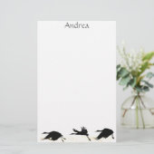 クレーン鳥の野性生物動物の文房具 便箋 (スタンド正面)