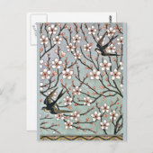 クレーン – アーモンドの花とツバメ ポストカード (正面/裏面)