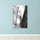 クレーン&カウンタウェイト建築機器の写真 キャンバスプリント (インサイチュ (ウッドフロア))