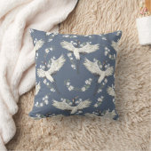 クレーン,パターン,ヴィンテージイラストレーション鳥f クッション (ブランケット)