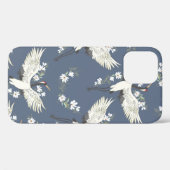 クレーン,パターン,ヴィンテージイラストレーション鳥f Case-Mate iPhoneケース (裏面 (横))