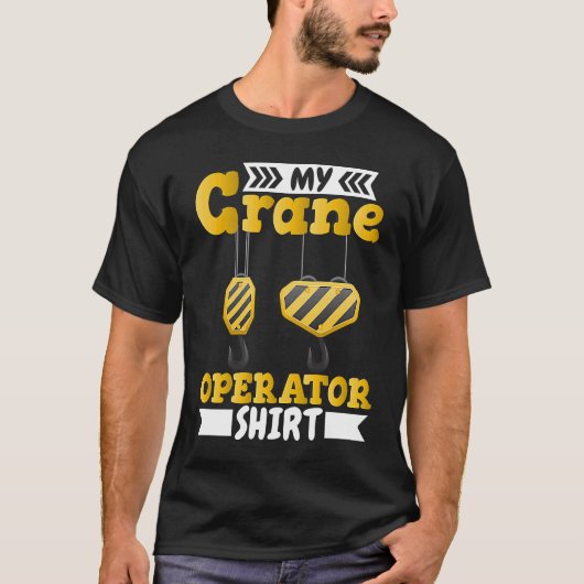 クレーン・リガー クレーンオペレーター 建設作業員 Tシャツ (正面)