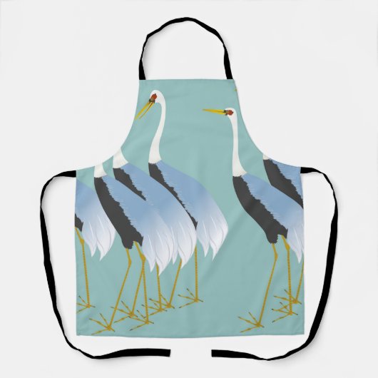 クレーン、日本のデザイン エプロン (正面)