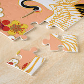 クレーン、桜、カラフル、フローラ、カンタローペ。 ジグソーパズル (側面)