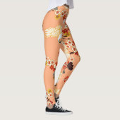 クレーン、桜、カラフル、フローラ、カンタローペ。 レギンス (右)