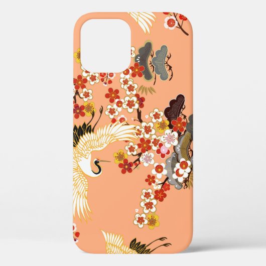 クレーン、桜、カラフル、フローラ、カンタローペ。 Case-Mate iPhoneケース (裏面)