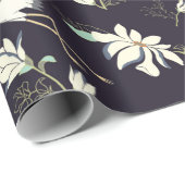 クレーン、模様、ヴィンテージイラストレーション飛んでいる鳥f ラッピングペーパー (ロールコーナー)