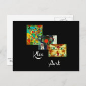 クレー作品、パウル・クレー・コラージュ ポストカード (正面/裏面)