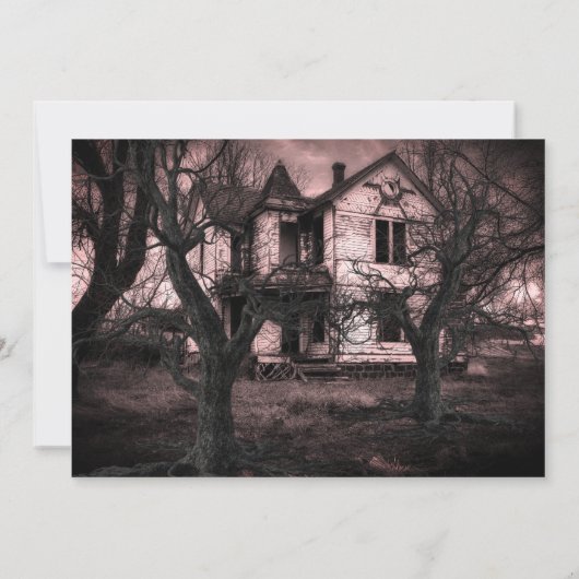 クレー幽霊のよく出るキオールドハウスパーティの招待状 招待状 (裏面)