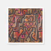 クレー抽象芸術フォレスト表現主義アモダンート スタンダードカクテルナプキン (正面)