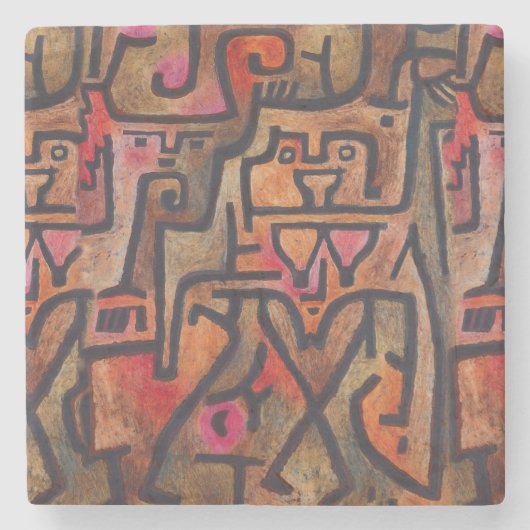 クレー抽象芸術フォレスト表現主義アモダンート ストーンコースター (正面)