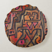 クレー抽象芸術フォレスト表現主義アモダンート ラウンドクッション (裏面)