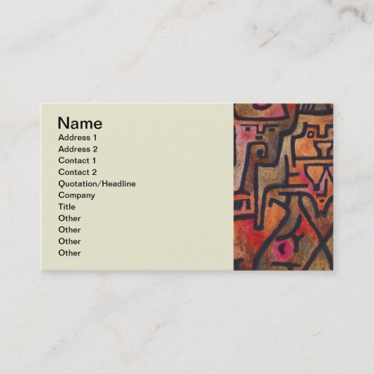 クレー抽象芸術フォレスト表現主義アモダンート 名刺 (正面)
