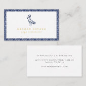 クレー日本のンウェーブパターンネービーブルー 名刺 (正面/裏面)