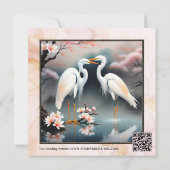 クレー日本のンエグレットロマン結婚ティック 招待状 (裏面)