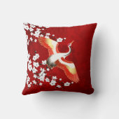 クレー日本のンホワイトさくらんぼブロッサムレッド クッション (裏面)