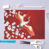 クレー日本のンホワイトさくらんぼブロッサムレッド 薄葉紙 (クラフト)