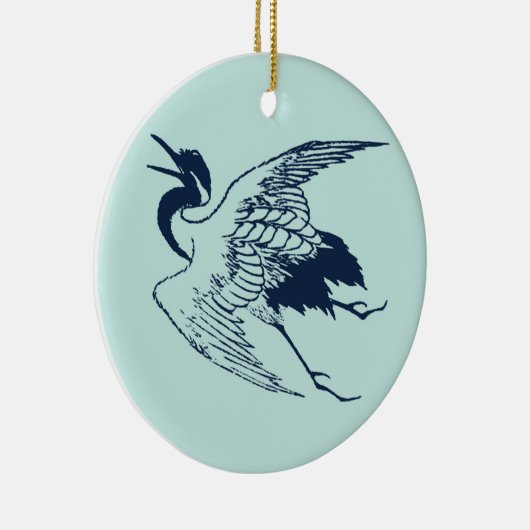 クレー日本のンヴィンテージスケッチ セラミックオーナメント (右)