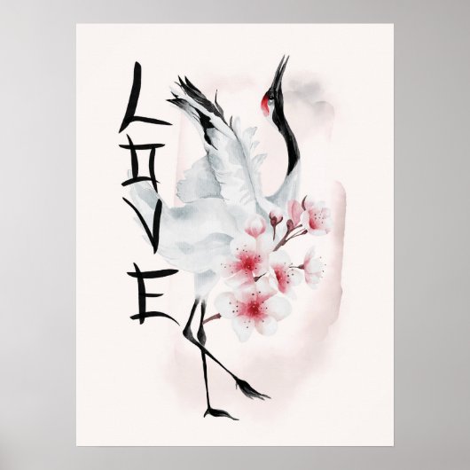 クレー日本のン桜さくらんぼ花エレガント恋 ポスター (正面)