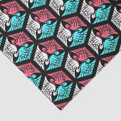 クレー日本のン、サンゴ、ターコイズとブラック 薄葉紙 (詳細)