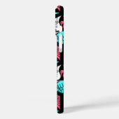 クレー日本のン、サンゴ、ターコイズとブラック Case-Mate iPhoneケース (裏面 / 左)