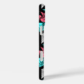 クレー日本のン、サンゴ、ターコイズとブラック Case-Mate iPhoneケース (裏面 / 右)