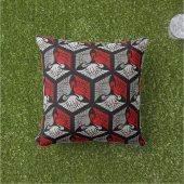 クレー日本のン、赤、グレー/グレーと黒 クッション (芝生)