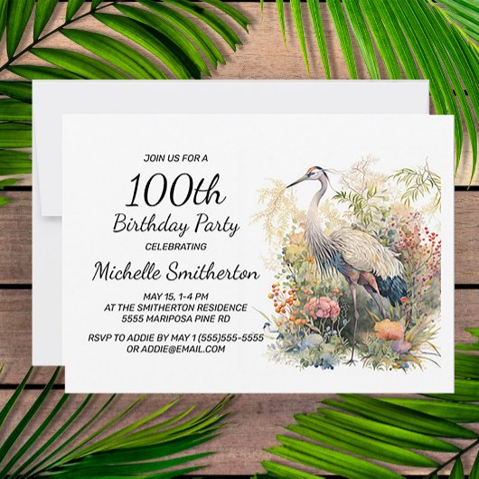 クレー葉ンフローラ100誕生日 招待状