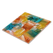 クレー語 – ファサードブラウングリーン タイル (側面)