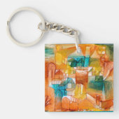 クレー語 – ファサードブラウン – グリーン キーホルダー (正面)