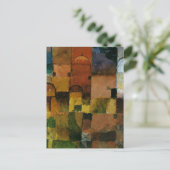 クレー赤と白ドメ絵画ス ポストカード (スタンド正面)