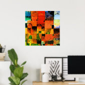 クレー赤と白ドーム ポスター (ホームオフィス)