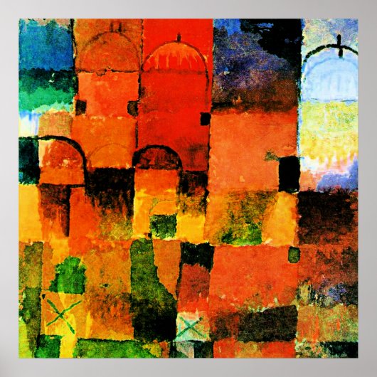 クレー赤と白ドーム ポスター (正面)