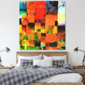 クレー赤と白ー – ドメ絵画ス、抽象芸術 キャンバスプリント (インサイチュ (寝室))