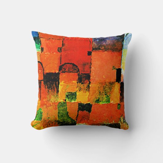 クレー赤と白- Domes 2021大 クッション (正面)