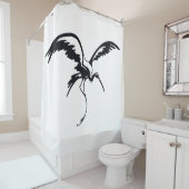 クレー飛んでいるンラインアート シャワーカーテン (インサイチュ)