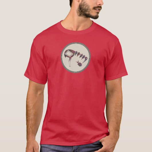 クレー食べンの魚 Tシャツ (正面)