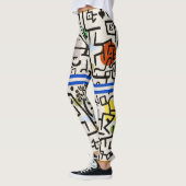 クレー・インスパイア抽象芸術アートレギンス レギンス (左)