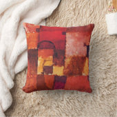 クレー – クポ赤と白ラス クッション (ブランケット)